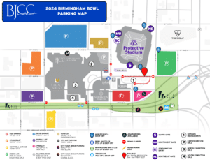 Birmingham bowl map updated new shuttle added(city walk shuttle)